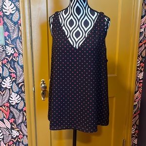 Express Black and Red Crossback Tank